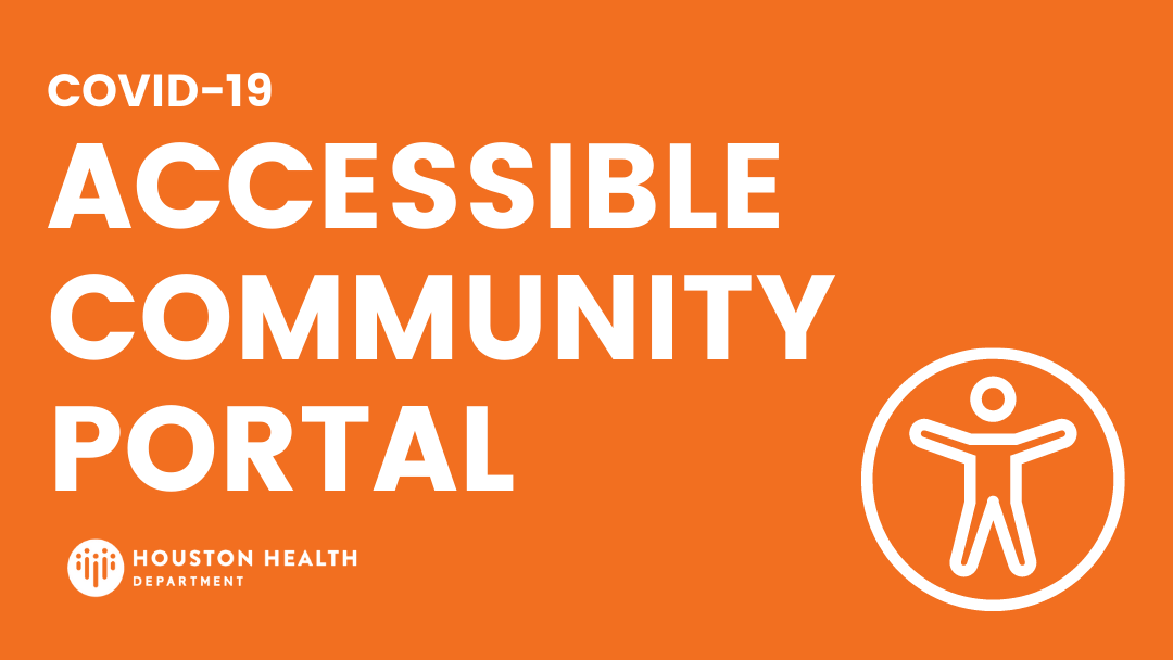 Graphic with text reading "Accessible Community Portal."
